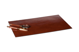 MANHATTAN, desk pad, brown leather