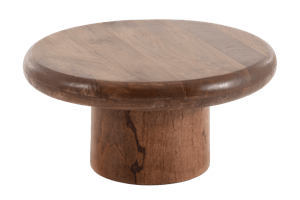 DOMINIQUE, side table, round, brown
