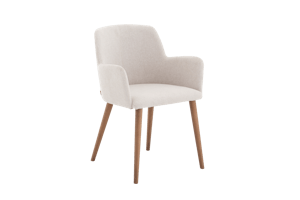 TERNI, chaise avec accoudoirs, lin naturel