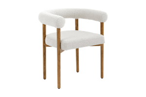 FANCY, chaise avec accoudoirs, tissu, blanc