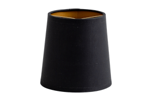 CLIPS, lampshade, black and gold, cylinder, 10 cm