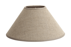 CIRCUM, lampshade, natural and silver, conical, 23 cm