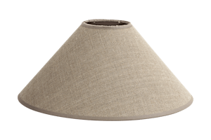 CIRCUM, lampshade, natural and silver, conical, 30 cm
