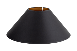 CIRCUM, lampshade, black and gold, conical, 45 cm