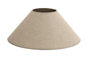 CIRCUM, lampshade, natural and silver, conical, 45 cm